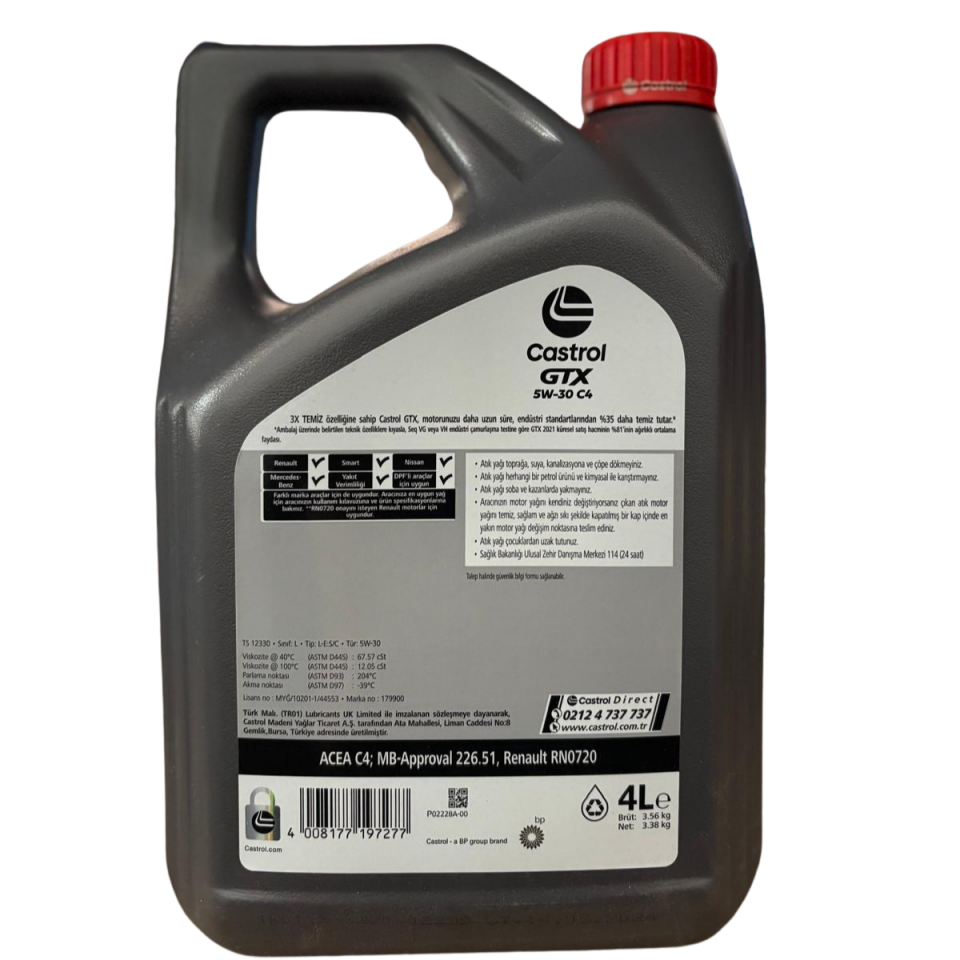 CASTROL GTX 5W-30 C4  4L