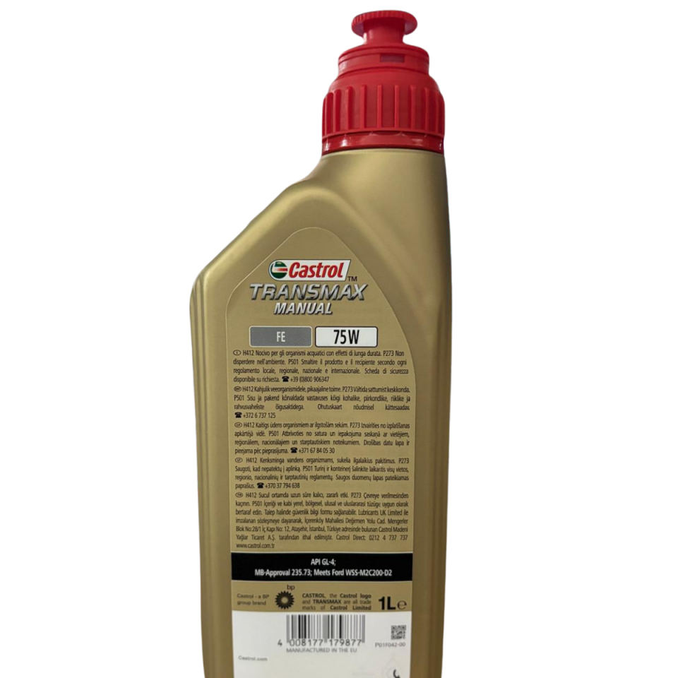 CASTROL TRANSMAX MANUAL 75W MANUAL ŞANZIMAN YAĞI  1L