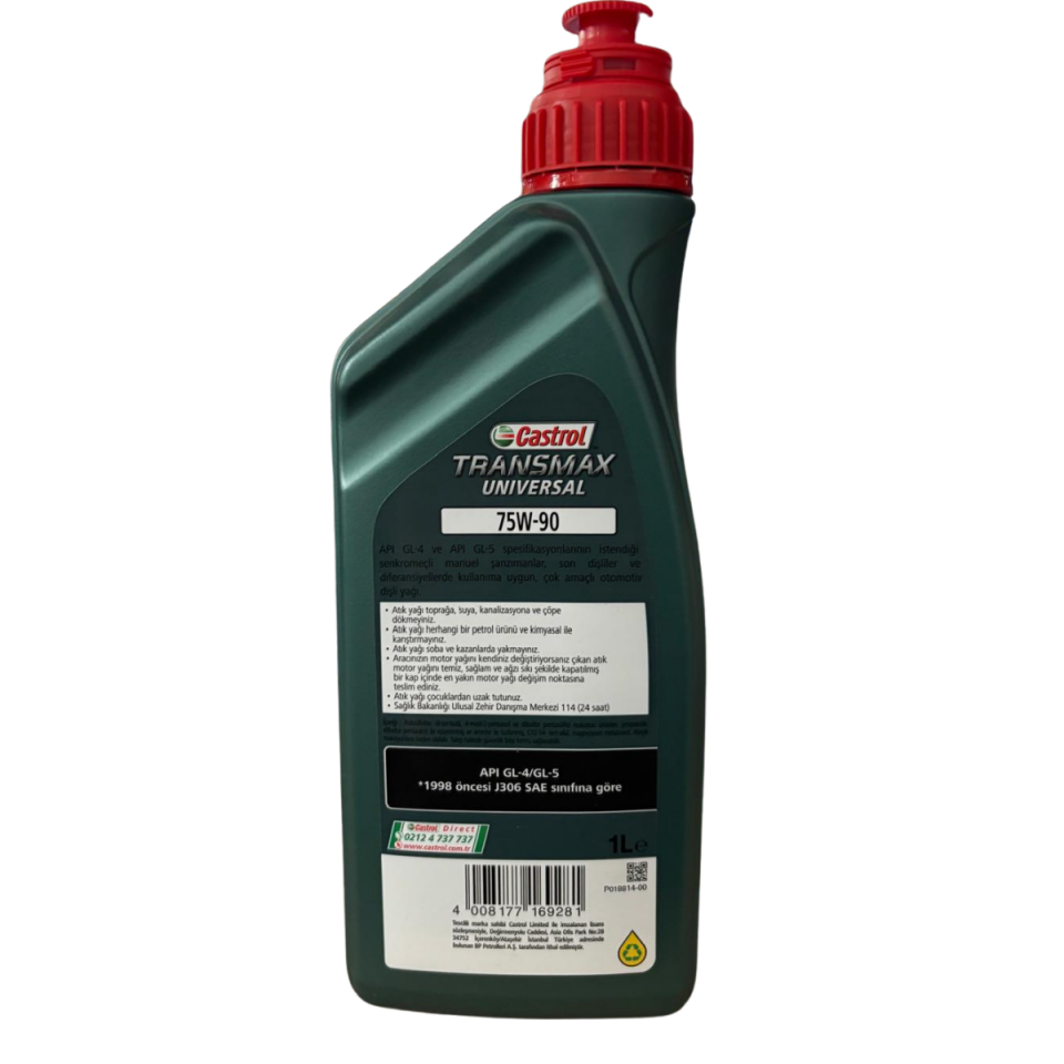 CASTROL TRANSMAX UNIVERSAL 75W-90 (ŞANZIMAN YAĞI) 1L